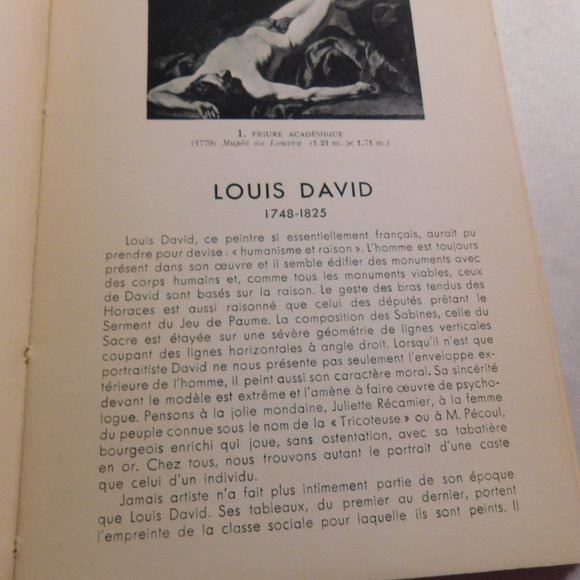 Louis David Collection Des Maitres Art History Book Vintage in French - Picture 6 of 10